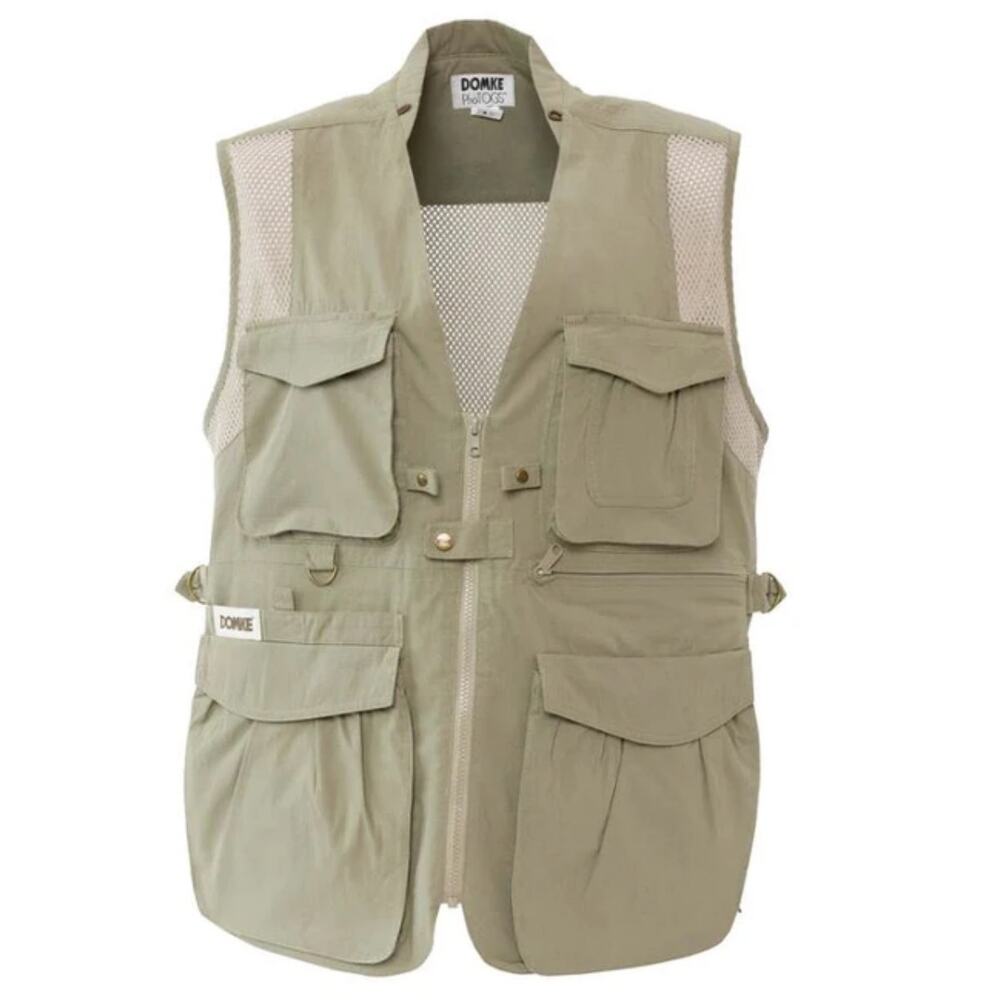 Domke PhoTOGS Utility Photographer Fishing Vest Khaki Tan Sand XL Tactical Cargo
